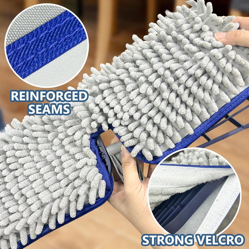 PAPCLEAN Double-Sided Mop Pads for O-Cedar ProMist MAX Spray Mop - Reusable Microfiber for Kitchen Bathroom Tile Cleaning - Washable Absorbent Chenille for Hardwood Laminate Floor Cleaning - Image 3
